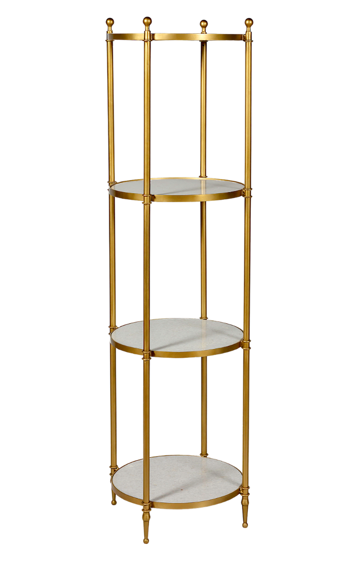 1.5M 4 TIER WHITE MARBLE SHELF