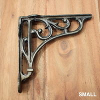 IRON SCROLL SHELF BRACKET SMALL