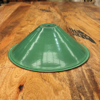 GREEN ENAMEL CONE LIGHT SHADE
