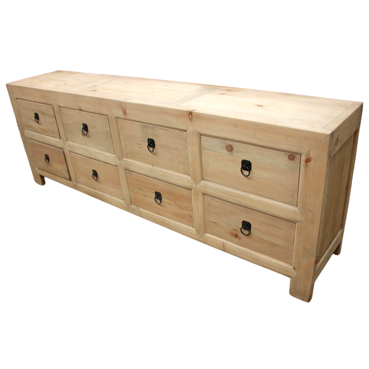 2.4M 8-DRAWER SCRUBBED SIDEBOARD