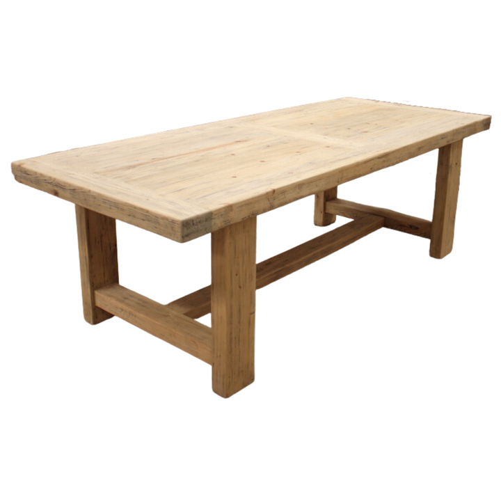 2.4M SCRUBBED H BASE DINING TABLE