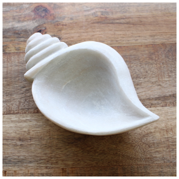 WHITE MARBLE SMALL CONCH SHELL BOWL
