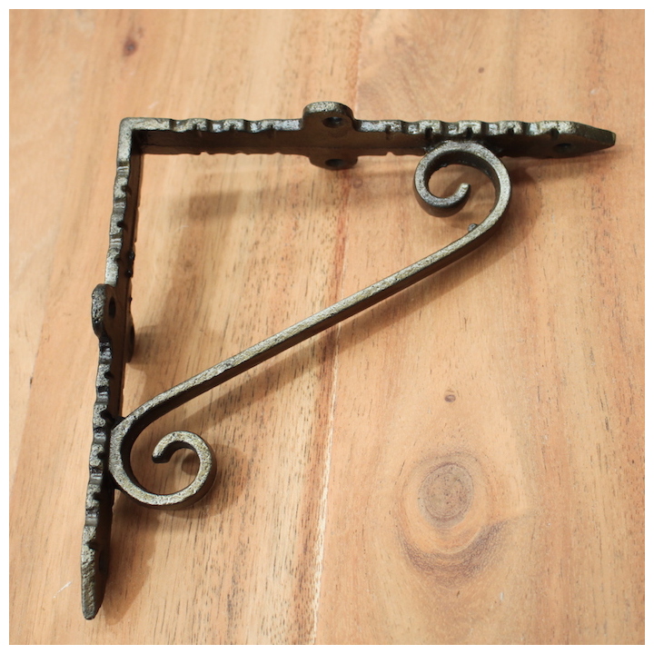 IRON SWIRL SHELF BRACKET