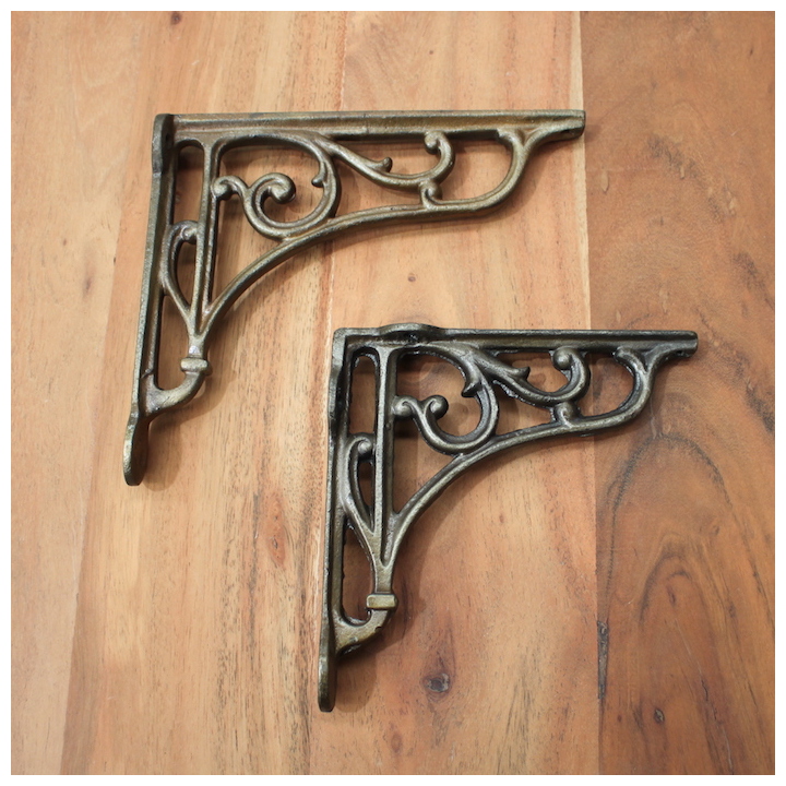 IRON SCROLL SHELF BRACKET