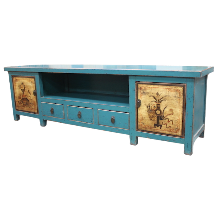 1.8M 2-DOOR 3-DRAWER LACQUERED DECORATIVE LOWLINE