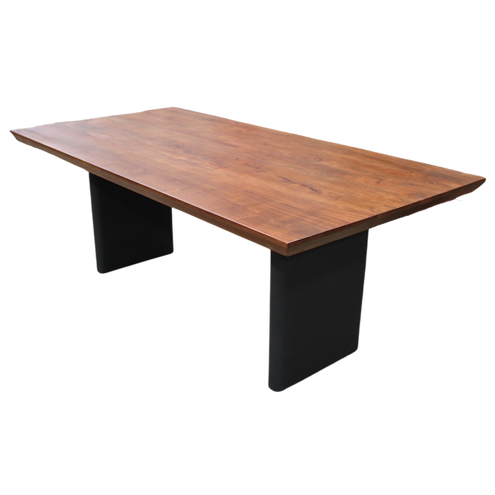 2M TAPERED WALNUT ACACIA DINING TABLE