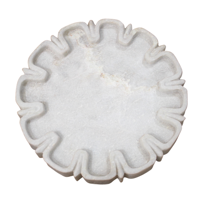 WHITE MARBLE DECORATIVE PLATTER