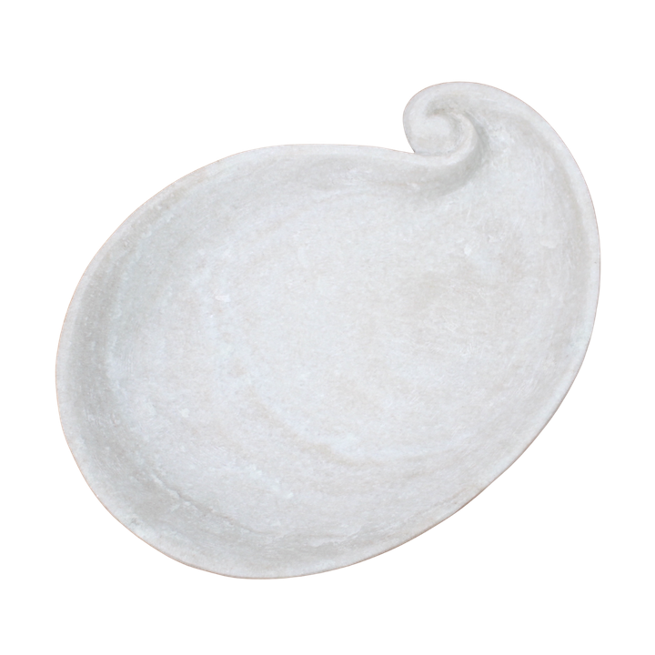 WHITE MARBLE SWIRL PLATE
