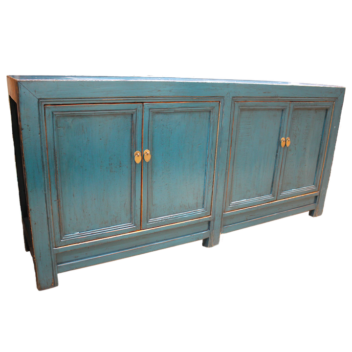 1.81M 4-DOOR BLUE LACQUERED SIDEBOARD