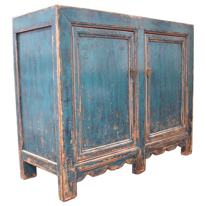 2-DOOR BLUE LACQUERED CABINET
