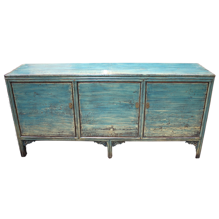 1.8M 3-DOOR TURQUOISE LACQUERED SIDEBOARD