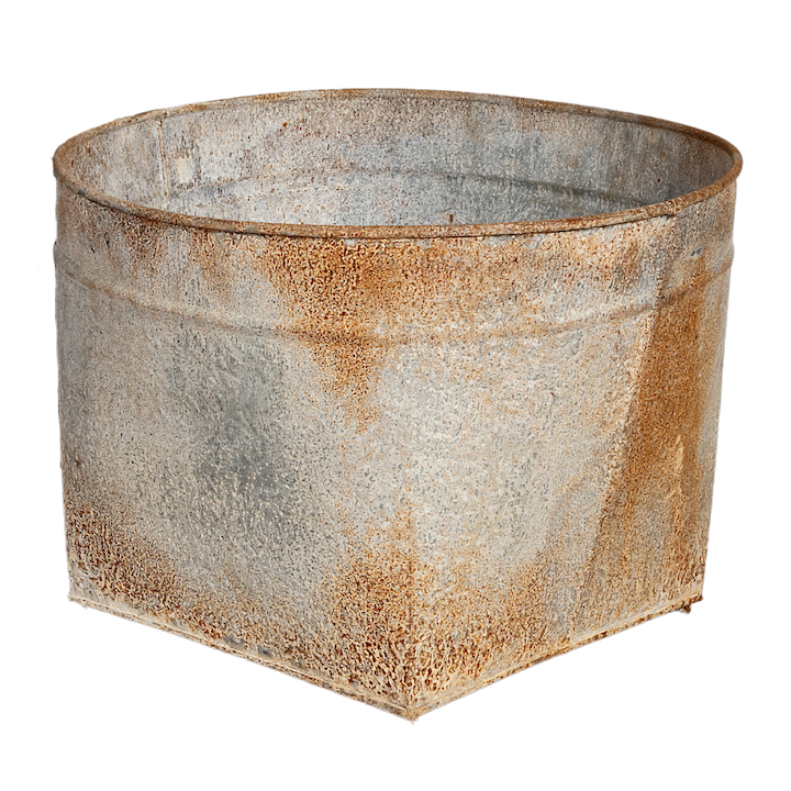 GALVANISED EMBOSSED CONE TUB MEDIUM