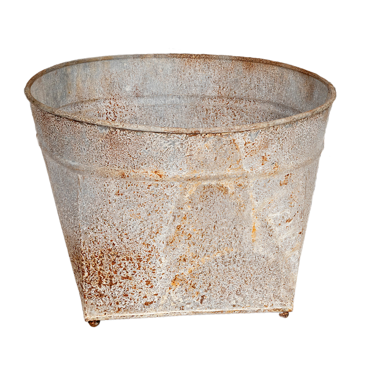 GALVANISED EMBOSSED CONE TUB [Size: Small]
