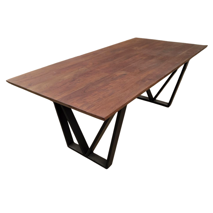 2M TAPERED WALNUT ACACIA DINING TABLE M BASE