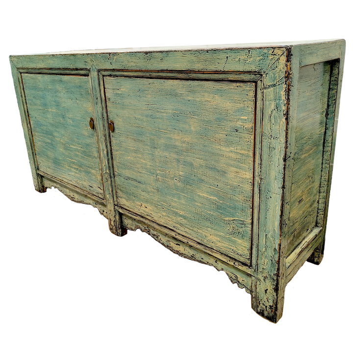 1.68M 2-DOOR TURQUOISE LACQUERED SIDEBOARD