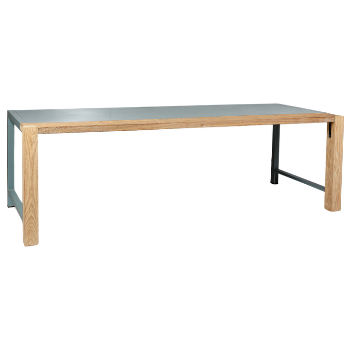 2.5M BLUE METAL & TIMBER TABLE