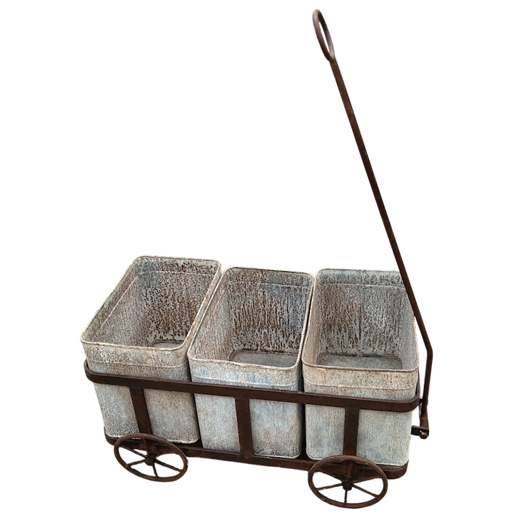 GALVANISED 3 POT TROLLEY