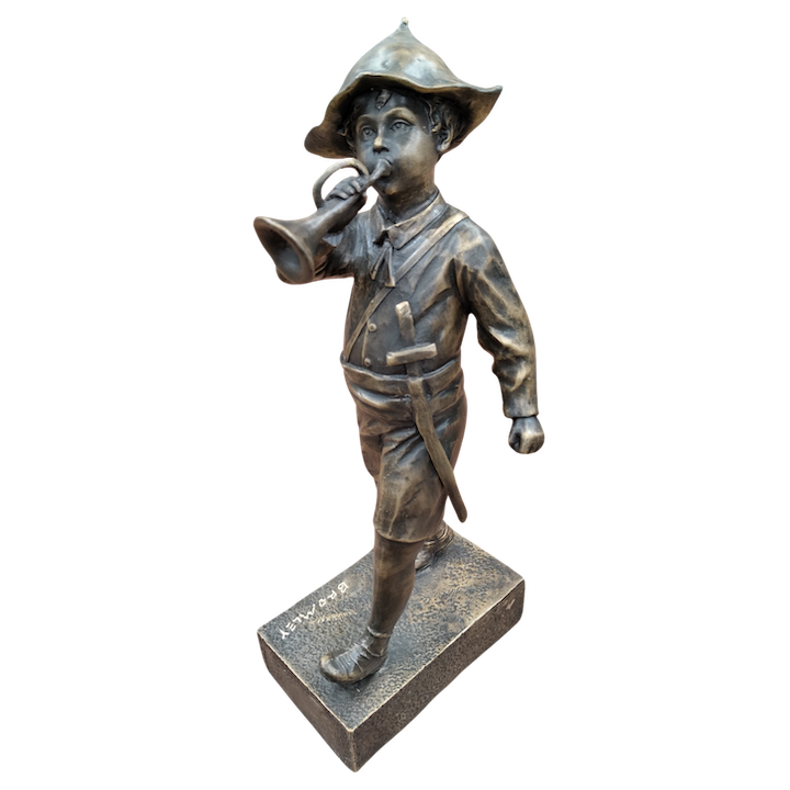 BUGLE BOY Bronze Sculpture by David Bromley