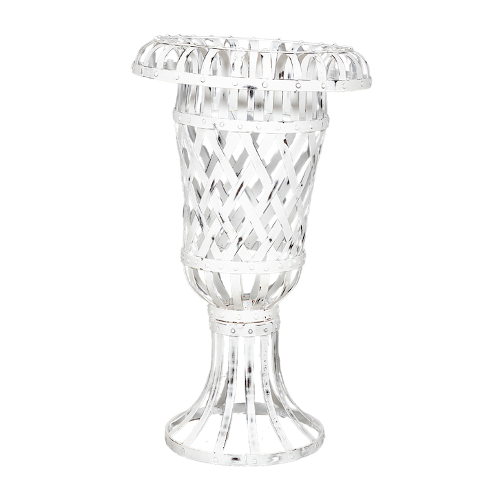 WHITE LATTICE PLANTER MEDIUM