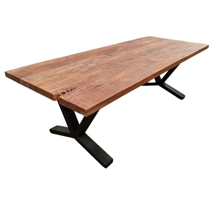 2.4M ROUGH SAWN ACACIA KEEL DINING TABLE