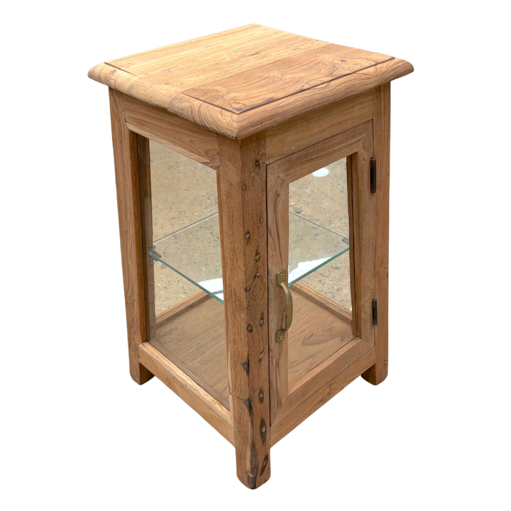 TEAK GLASS CABINET