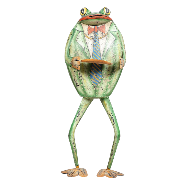 IRON FROG STATUE