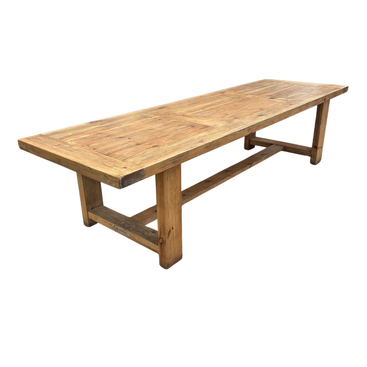 3.2M VINTAGE PINE DINING TABLE