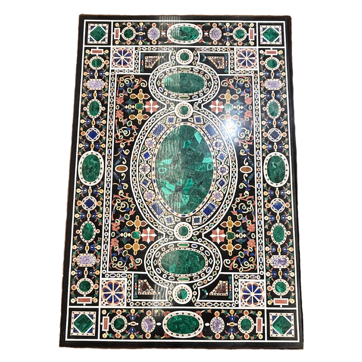 1.85M MALACHITE MARBLE INLAY TABLE