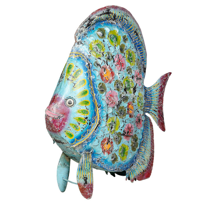 XL BLUE FISH CANDLE HOLDER