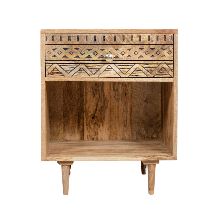 PATTERNED MANGO BEDSIDE