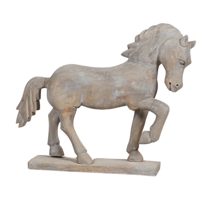 CARVED WOODEN HORSE
