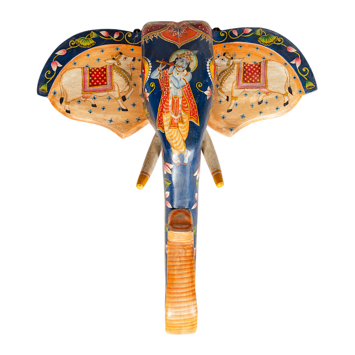 PAINTED ELEPHANT HEAD