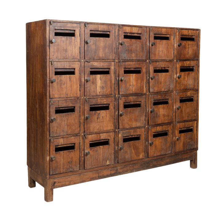 TEAK LETTERBOX LOCKERS