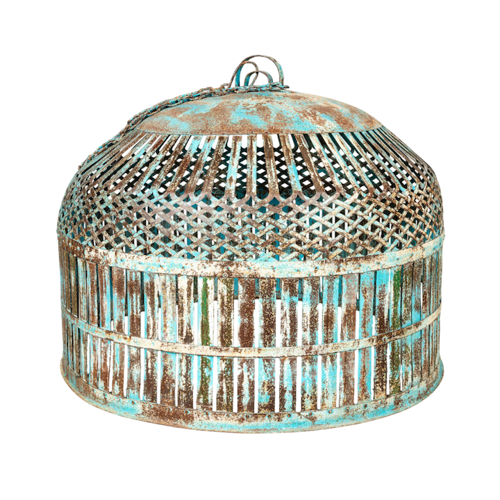 BLUE IRON CAGE LIGHT