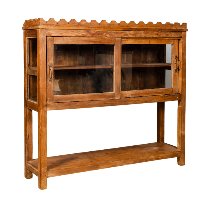 1.23M TEAK GLASS SHOWCASE