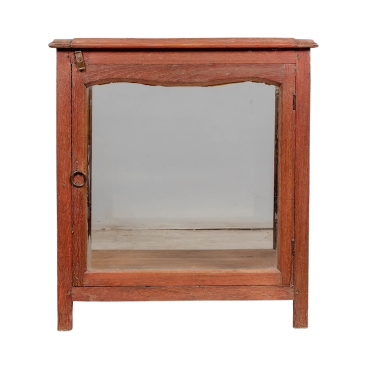 TEAK GLASS DISPLAY BOX