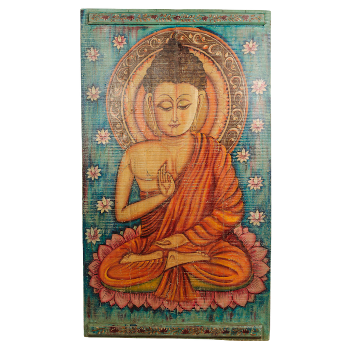 1.91M PAINTED BUDDHA PANEL