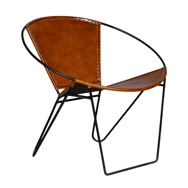 LEATHER HOOP CHAIR