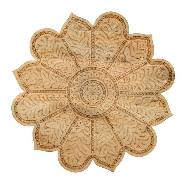 55CM CARVED FLOWER WALL PANEL