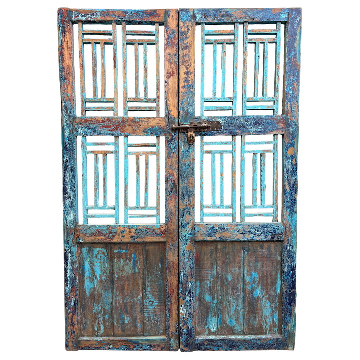 1.8M BLUE TEAK DOORS