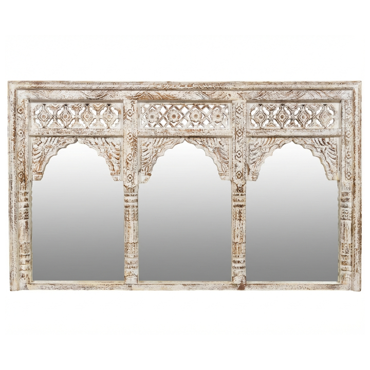 1.5M TRIPLE ARABESQUE WHITE MIRROR