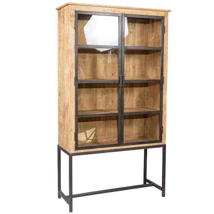 2.08M TIMBER GLASS SHOWCASE ON LEGS