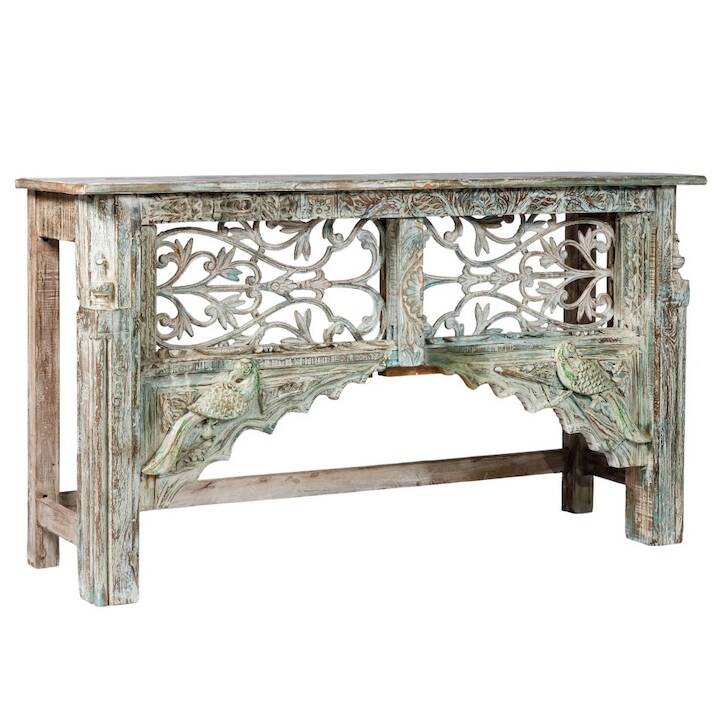 1.6M CAST IRON & TIMBER CONSOLE