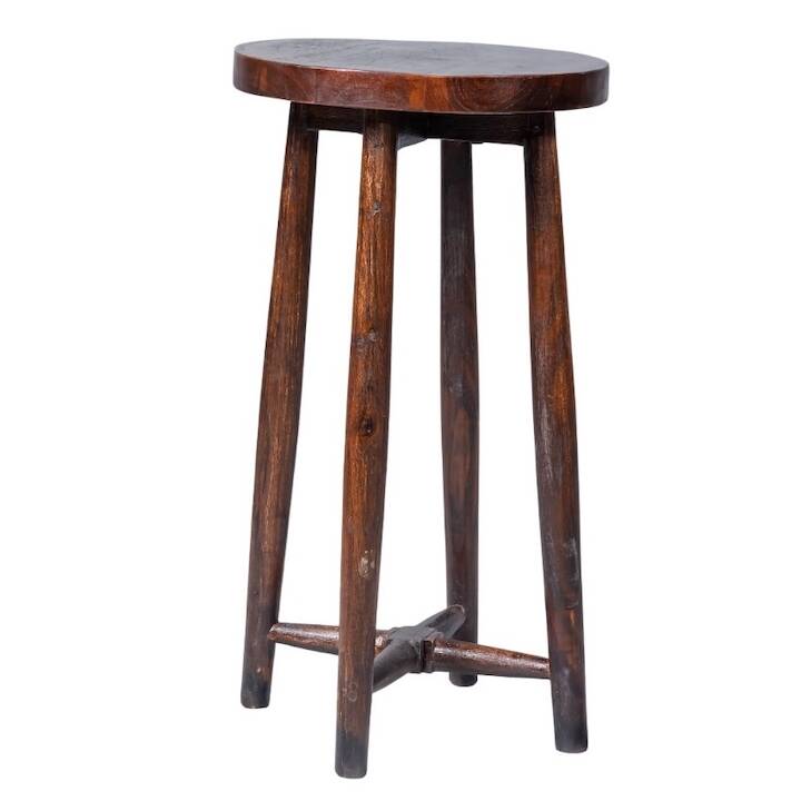 65CM WALNUT STOOL