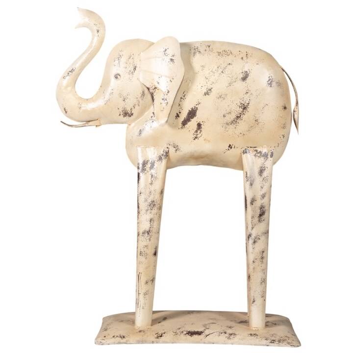 CREAM IRON ELEPHANT
