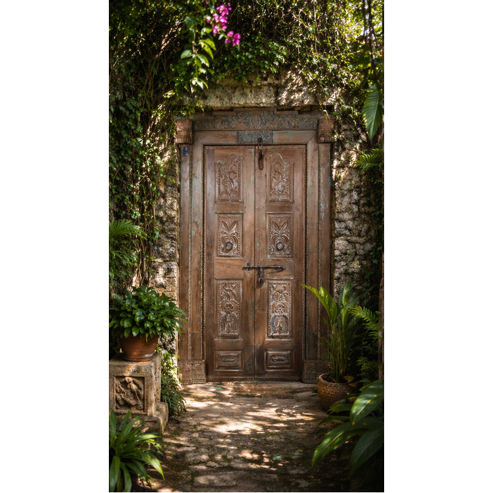 LARGE TEAK DOORS