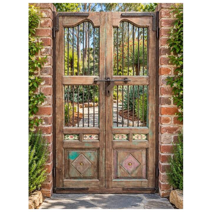 1.9M VINTAGE  WOODEN  GATES